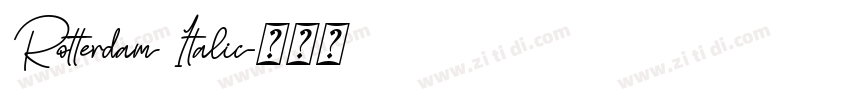 Rotterdam Italic字体转换